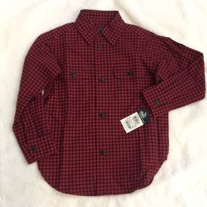 NWT polo flannel shirt 3T